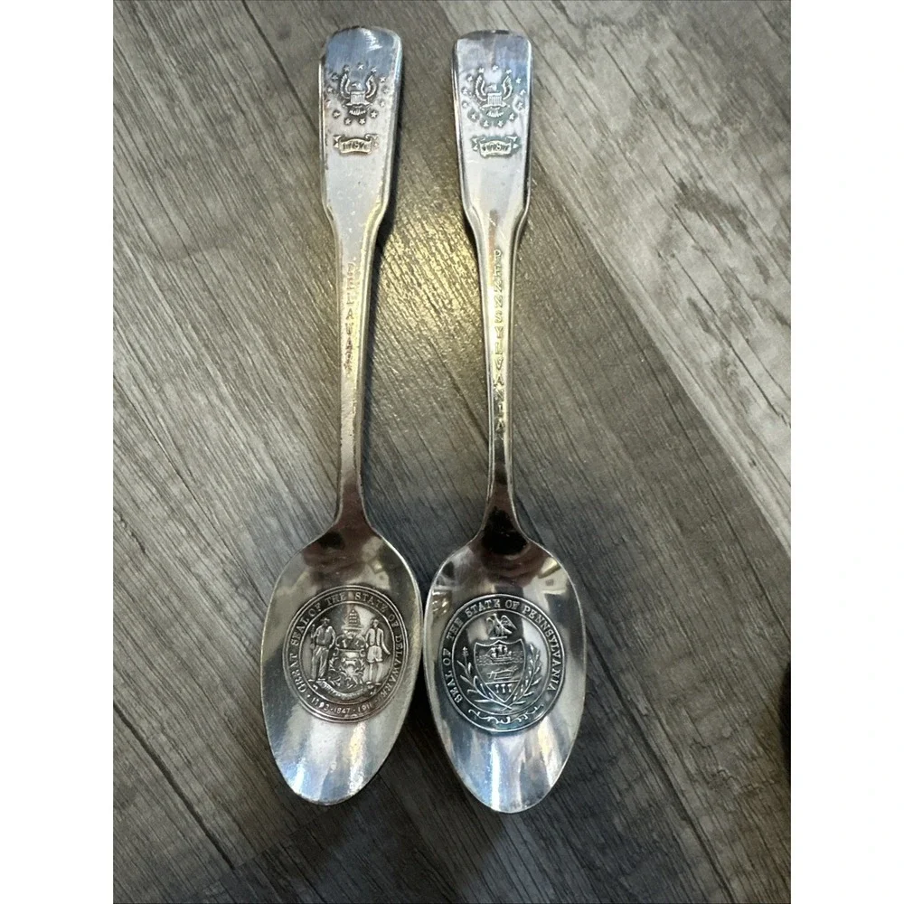 International 1776-1976 Bicentennial Silver-plated Spoons Lot Of 9